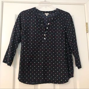 Talbots Navy Top